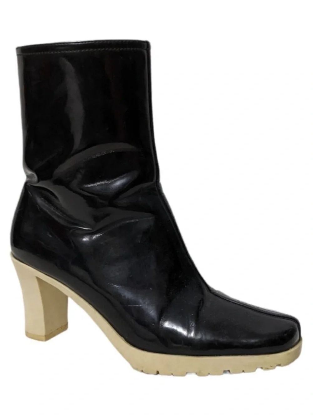 BANANA REPUBLIC Patent Faux Leather Colorblock Boots 7